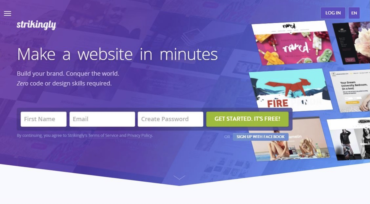 圖片取自Strikingly產品 圖片取自Strikingly產品